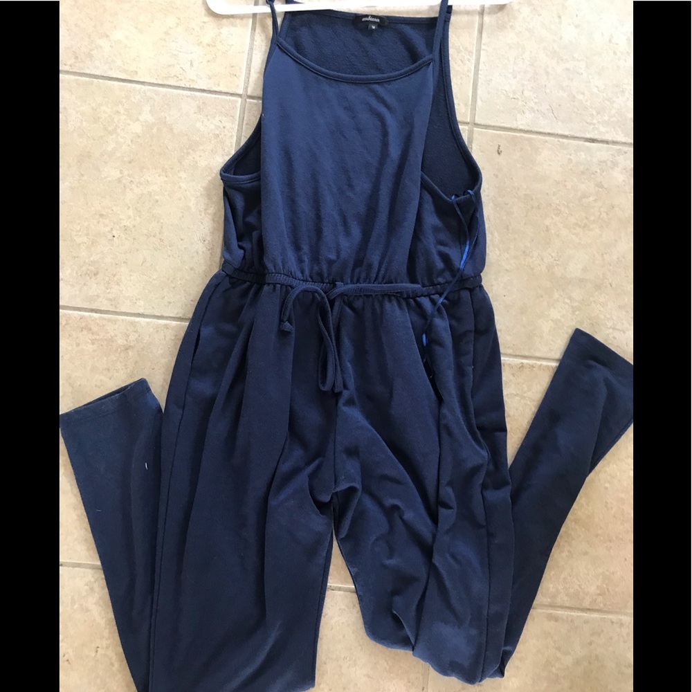 Navy pant suit romper